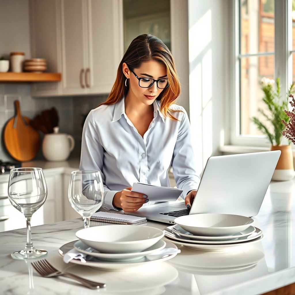 Elegant table setting for a seated dinner