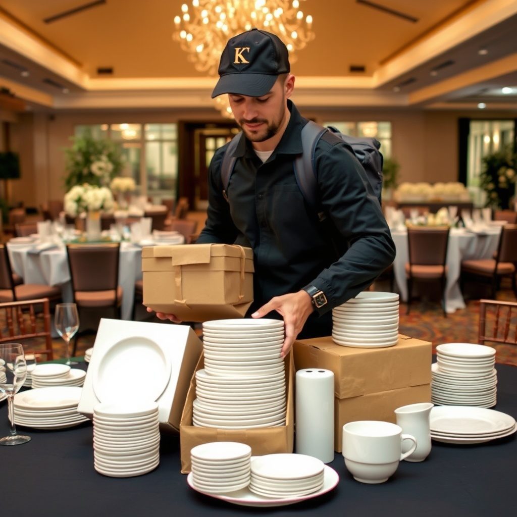 Assorted dining plates